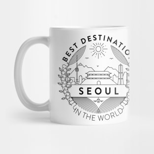 Seoul Minimal Badge Design Mug